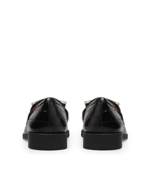 Mocasín Negro Con Hebilla 863792